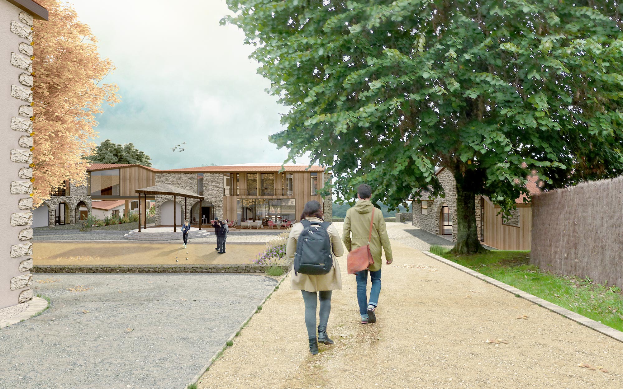 Quartier campagnard 33 : Découverte de la place centrale